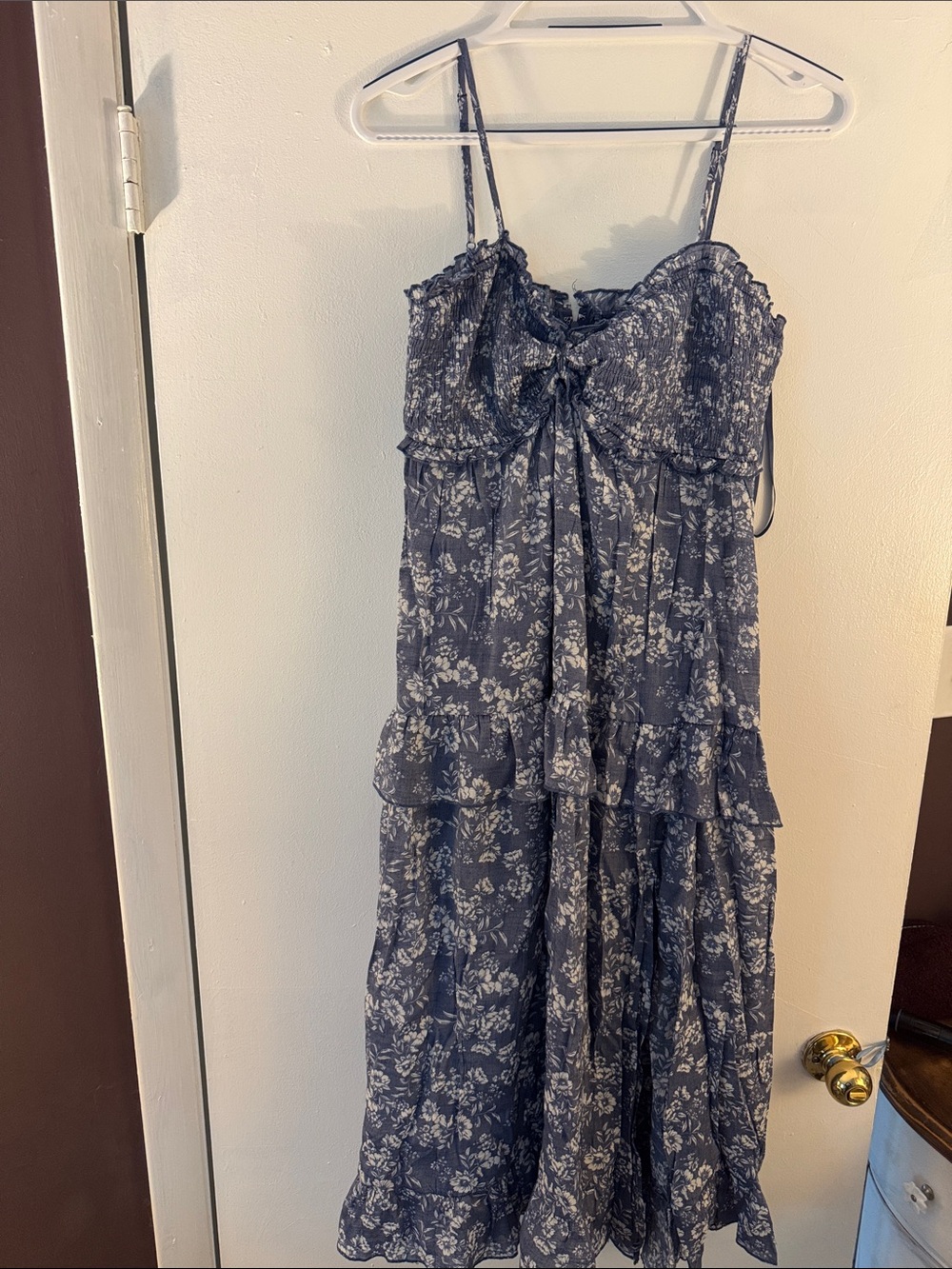 Trixxi Blue Floral Midi Dress